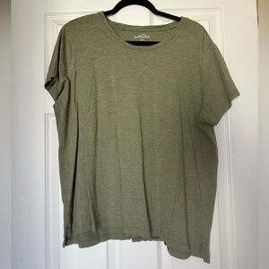 Eddie Bauer Olive Green Crew Neck Tee